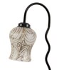 Multicolor Mosaic Glass Zig Zag Curvy Table Lamp with Iron Base