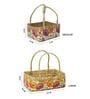Multicolor Natural Fibre Set of 2 Baskets