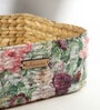 Multicolor Natural Fibre Set of 3 Organiser Tray and Storage Basket