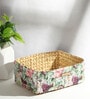 Multicolor Natural Fibre Set of 3 Organiser Tray and Storage Basket