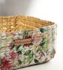 Multicolor Natural Fibre Small Tray Storage Basket