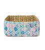 Multicolor Natural Fibre Small Tray Storage Basket