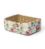 Multicolor Natural Fibre Small Tray Storage Basket