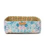 Multicolor Natural Fibre Small Tray Storage Basket