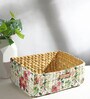 Multicolor Natural Fibre Small Tray Storage Basket