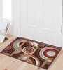 Multicolor Abstract Polyester 15 x 23 Inches Anti Skid Door Mat