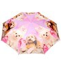 Multicolor Dogs and Teddy Printed 3 Fold Nylon Umbrella