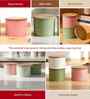 Multicolor Pastel Shades Metal Airtight Containers Set Of 3