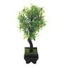 Pink Flowers Artificial Plastic Bonsai Tree with Pot