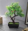 Pink Flowers Artificial Plastic Bonsai Tree with Pot