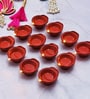 Red Plastic Water Sensor LED Diya Set of 12 Red Plastic Water Sensor LED Diya Set of 12