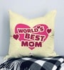 Multicolor Cushion and Mugs Gift Set for Worlds Best Parents