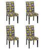 Multicolor Polycotton Geometric 14x18 Inches Chair Covers  (4 pieces)