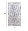 Blue Persian Polyester 3 ft x 5 ft Machine Made Carpet