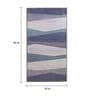Blue Abstract Polyester 3 ft x 5 ft Machine Made Carpet