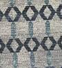 Grey Polyester Abstract 3 x 5 Feet Machine Made Carpet