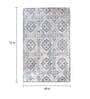 Grey Persian Polyester 4 ft x 6 ft Machine Made Carpet