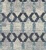 Grey Polyester Geometrical 4 x 6 Feet Machine Made Carpet