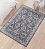Grey Persian Polyester 4 ft x 6 ft Machine Made Carpet
