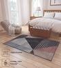 Multicolor Abstract Polyester 5 ft x 7 ft Machine Made Carpet
