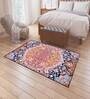 Multicolor Persian Polyester 5 ft x 7 ft Machine Made Carpet