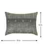 Grey Polyester Abstract 12X18 Inches Cushion Cover