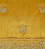 Mustard Polyester Abstract 12X18 Inches Cushion Cover