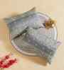 Grey Polyester Abstract 12X18 Inches Cushion Covers (Pack of 2)