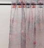 Multicolor Floral Polyester 8 Ft Sheer Rod Pocket Door Curtain