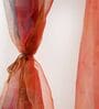 Multicolor Floral Polyester 8 Ft Sheer Rod Pocket Door Curtain