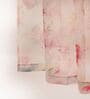 Multicolor Floral Polyester 8 Ft Sheer Rod Pocket Door Curtain