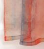 Multicolor Floral Polyester 8 Ft Sheer Rod Pocket Door Curtain