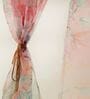 Multicolor Floral Polyester 8 Ft Sheer Rod Pocket Door Curtain