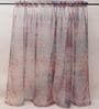 Multicolor Floral Polyester 8 Ft Sheer Rod Pocket Door Curtain