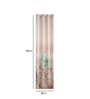 Multicolour Polyester Abstract 9 Ft Light Filtering Eyelet 1 Curtain