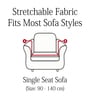 Beige Polyester Abstract (1Pc) Seater Sofa Cover