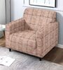 Beige Polyester Abstract (1Pc) Seater Sofa Cover