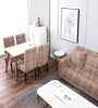 Beige Polyester Abstract (1Pc) Seater Sofa Cover