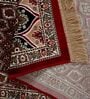 Red Polyester Vintage 2 x 6 Feet Machine Made Floor Runner