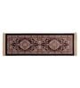 Black Polyester 72 x 24 Inches Machine Made Floor Runner