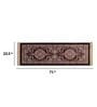 Black Polyester 72 x 24 Inches Machine Made Floor Runner