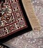 Black Polyester 72 x 24 Inches Machine Made Floor Runner