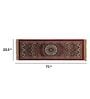 Red Polyester Vintage 2 x 6 Feet Machine Made Floor Runner