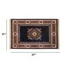 Multicolor Persian Polyester 4 ft x 6 ft Machine Made Carpet