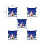 Multicolor Polyester Christmas Special 16x16 inches Cushion Covers (Pack of 5)