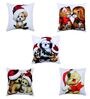 Multicolor Polyester Christmas Special 16x16 inches Cushion Covers (Pack of 5)