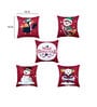 Red Polyester Christmas Special 16x16 inches Cushion Covers (Pack of 5)