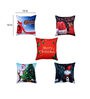Multicolor Polyester Christmas Special 16x16 inches Cushion Covers (Pack of 5)
