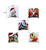 Multicolor Polyester Christmas Special 16x16 inches Cushion Covers (Pack of 5)