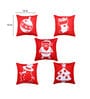 Multicolor Polyester Christmas Special 16x16 inches Cushion Covers (Pack of 5)